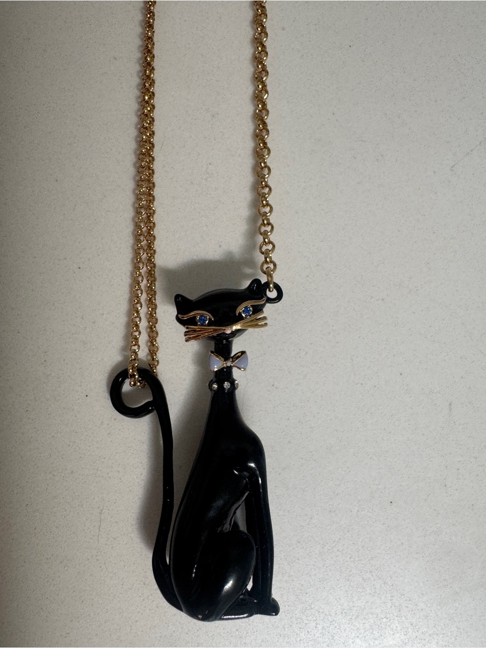 Kate Spade Black Cat Pendant Necklace